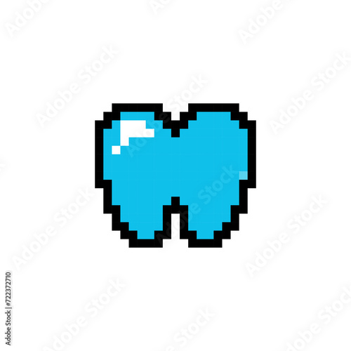 vector pixel of dentis or dental logo design for stock