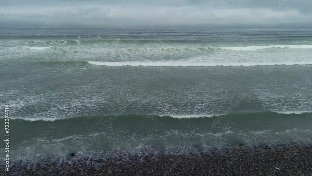 The Pacific Ocean taken in cloudy weather in Lima seaside, Peru The Pacific Ocean taken in cloudy weather in Lima seaside, Peru
