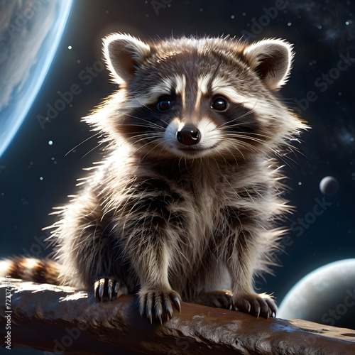 Have you ever seen the breathtaking sight of fluffy baby raccoons playing amidst the magnificence of Saturn's rings -- all captured from a distance? It's truly awe-inspiring! Picture this: fluffy litt © bulent