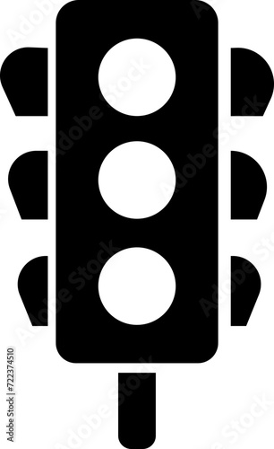 Traffic light icon. control, regulate, jam, driver, pedestrian, crosswalk. Road concept. Vector icon, black style isolated on transparent background, Continued movement on the light. rules of road.