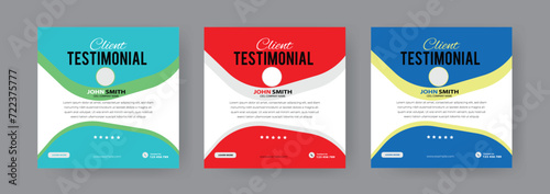  Corporate clients testimonial modern web banner design 2024