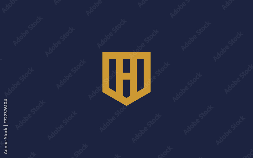 letter h with shield logo icon design vector design template inspiration