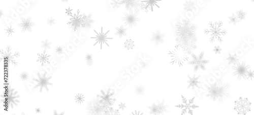 Glistening Snow Shower: Striking 3D Illustration Showcasing Falling Holiday Snowflakes