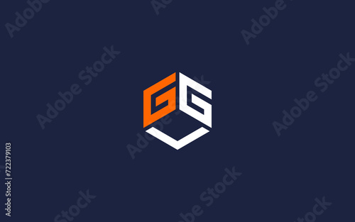 letter gg with hexagon logo icon design vector design template inspiration