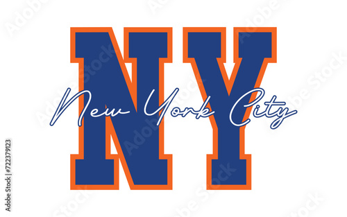 University, New York typography, t-shirt graphics. Vector Vector New York City typography