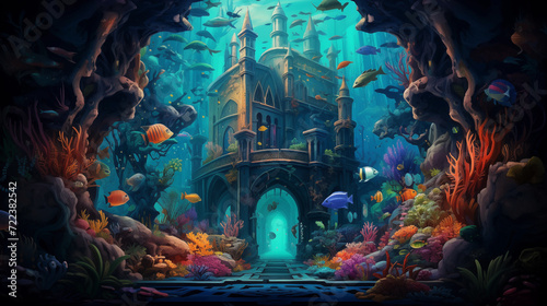 Fantasy castle under the sea © Philippova