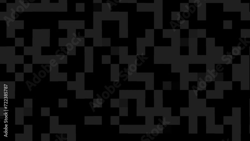 Black glitch effect abstract background, Pixel background, Grey pixel cubes abstract background