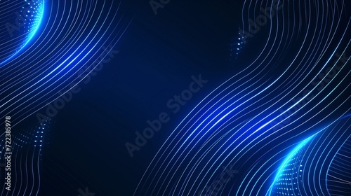 Abstract glowing circle lines on a dark blue background, abstract background, background, glowing background,, black glowing background, background
