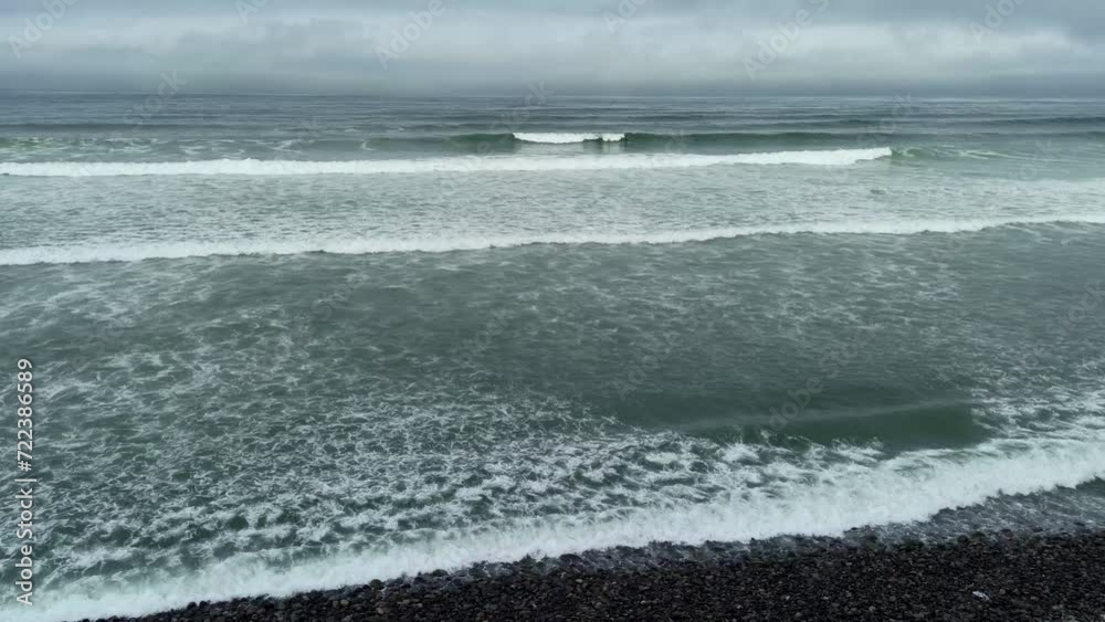 The Pacific Ocean taken in cloudy weather in Lima seaside, Peru The Pacific Ocean taken in cloudy weather in Lima seaside, Peru