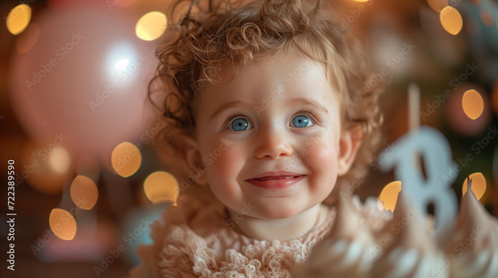 A red-haired curly-haired happy girl smiles at the world A red-haired curly-haired happy girl smiles at the world