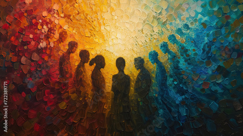  a group of multicolor people symbolizing diversity inclusion equality and belonging concept 