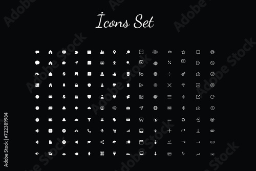 Vector illustration ui universal icons set concept