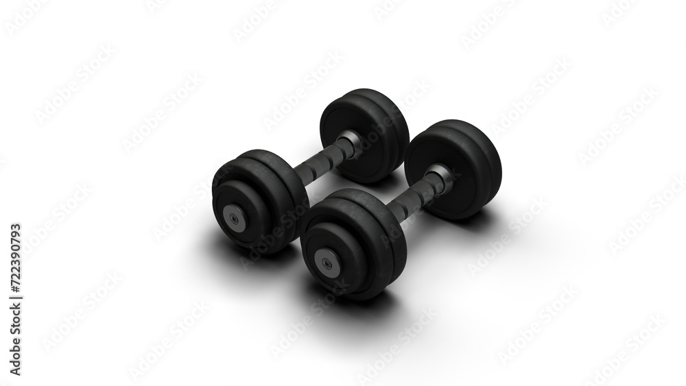 two alignid dumbbells with transparent background two alignid dumbbells with transparent background