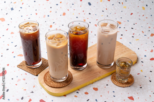 americano, coffee, latte, ice, Dutch coffee, Dutch latte, milk tea, levan cookie, cookie, smore cookie, chocolate photo