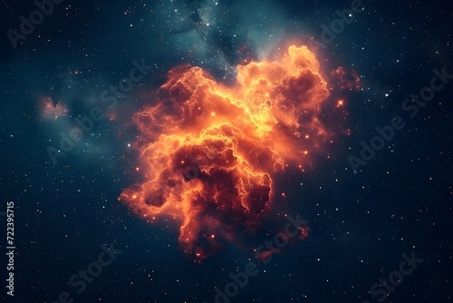 Fiery Cosmic Dreamscape Wallpaper Abstract