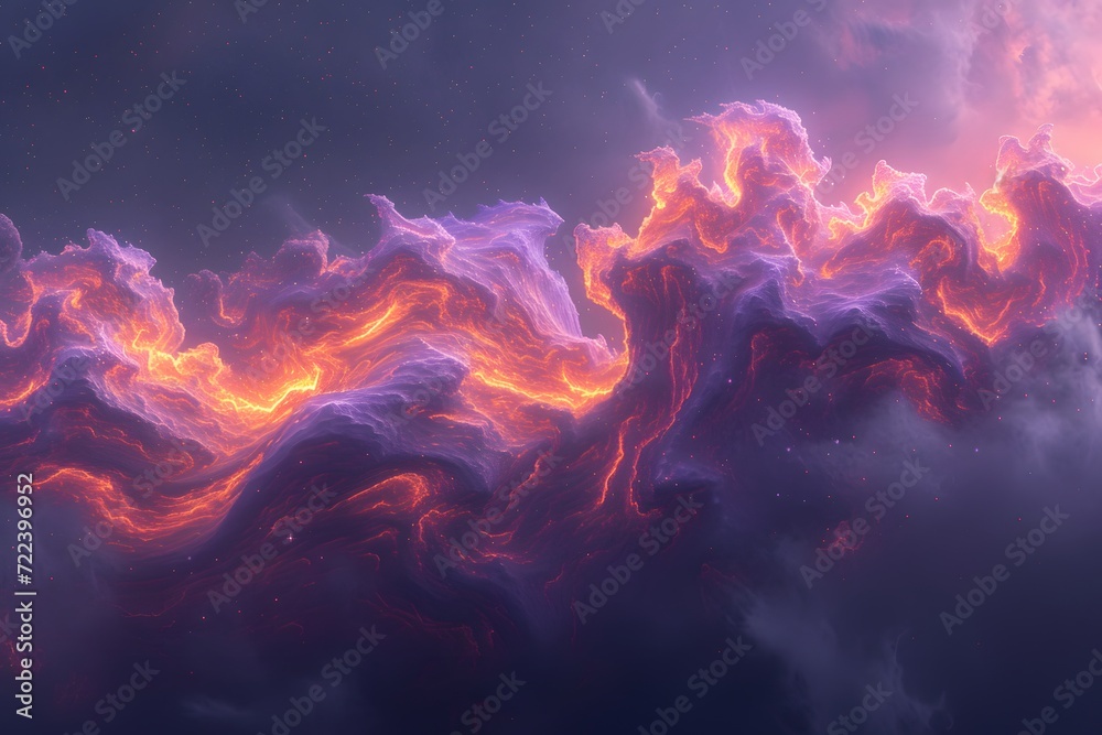 Abstract Nebula Glow Background