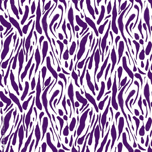 Seamless abstract geometric pattern. Simple background in white, and purple colors. Lines, dots. Digital texture. Design for textile fabrics, wrapping paper, background, wallpaper, cover.