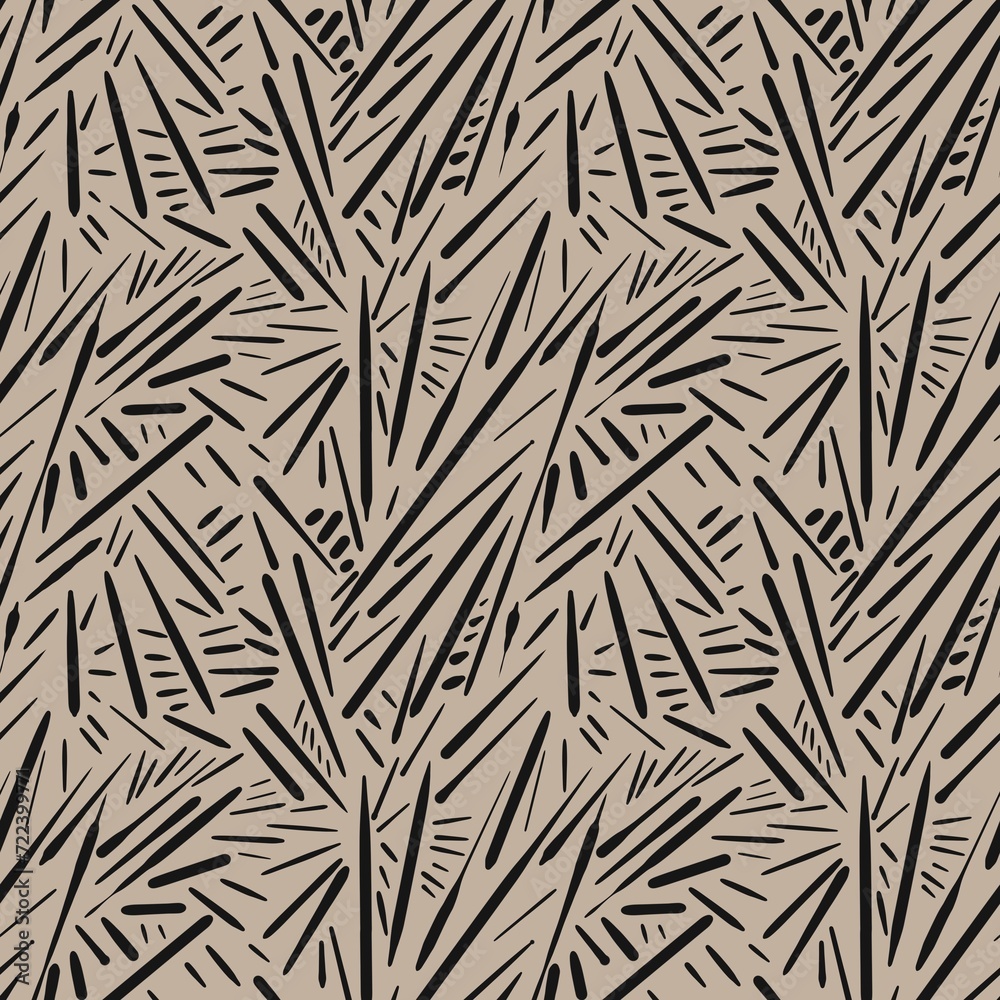 Seamless abstract pattern. Simple background with brown, black texture. Digital brush strokes background. Lines. Design for textile fabrics, wrapping paper, background, wallpaper, cover. Seamless abstract pattern. Simple background with brown, black texture. Digital brush strokes background. Lines. Design for textile fabrics, wrapping paper, background, wallpaper, cover.