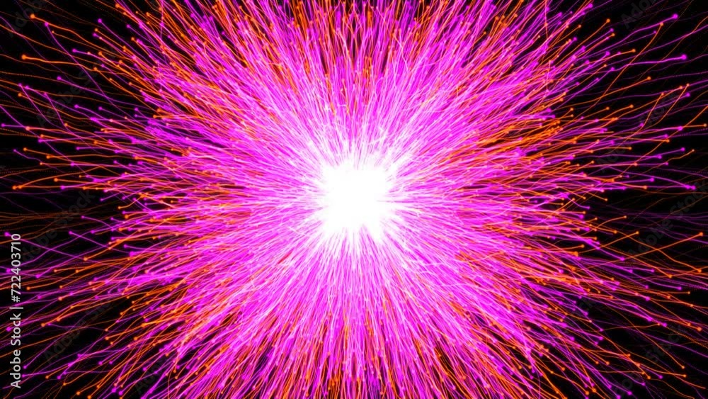 Colorful Blue and Pink Spiral Particle Animation. Dancing of the crazy lights Colorful Blue and Pink Spiral Particle Animation. Dancing of the crazy lights