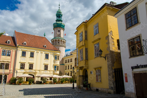 Old fire tower in the city of Sopron