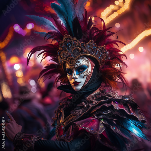 Carnival party background. Brazil, Venetian, carnival, mardi gras, costumes and masks