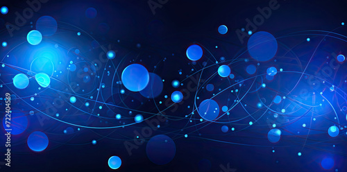 blue and blue pattern background with dots and circ