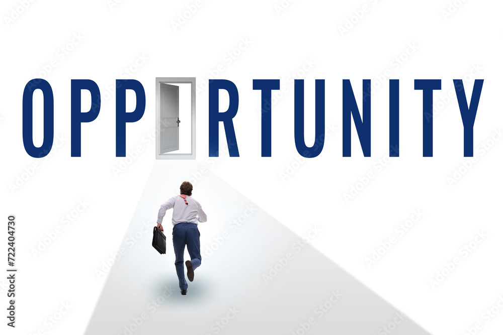 Opportunity concept with road leading to exit Opportunity concept with road leading to exit