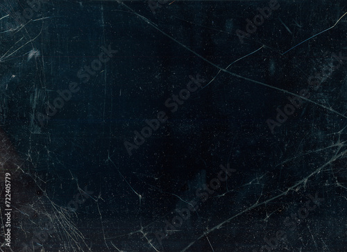Cracked glass. Dust scratches texture. White grain particles noise fractured damaged old window dark black illustration abstract background.