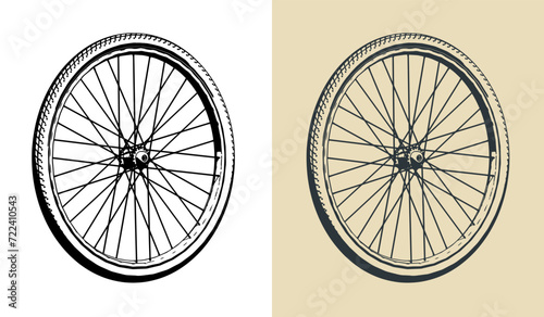 Bicycle wheel illustrations