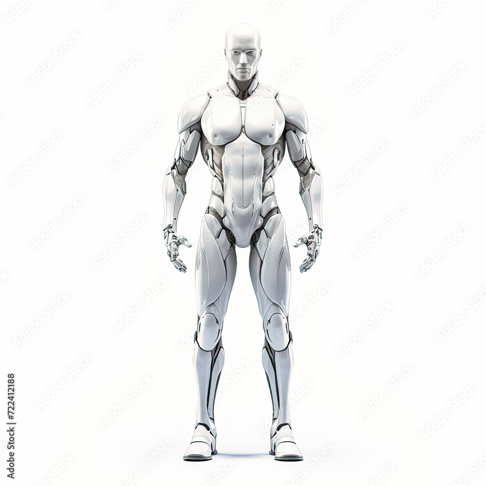 a humanoid robot that stands at full height a humanoid robot that stands at full height