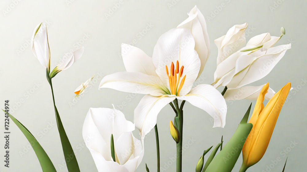 Naklejka premium spring flower background
