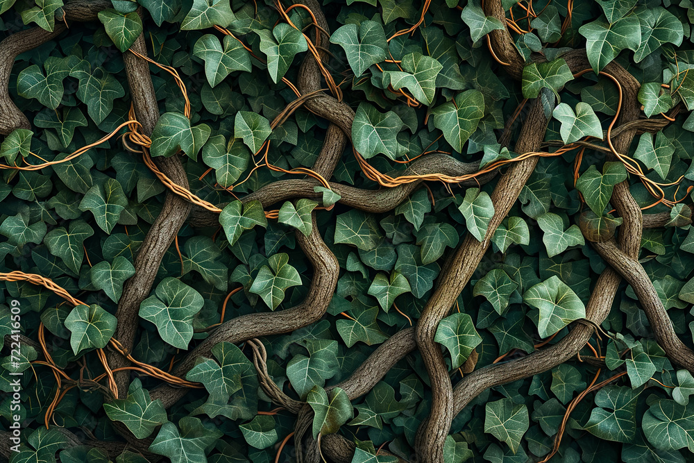 Naklejka premium Generate a pattern of intertwining vines, capturing the sense of growth and vitality