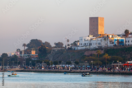 Hassan Tower overlooking the River Bou Regreg in Rabat photo