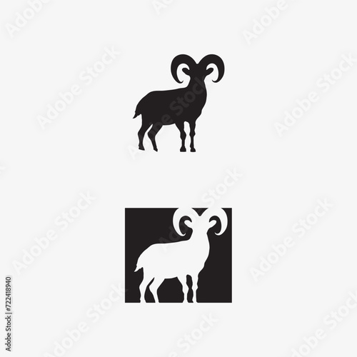 Fototapeta Naklejka Na Ścianę i Meble -  Goat Logo Template vector icon
