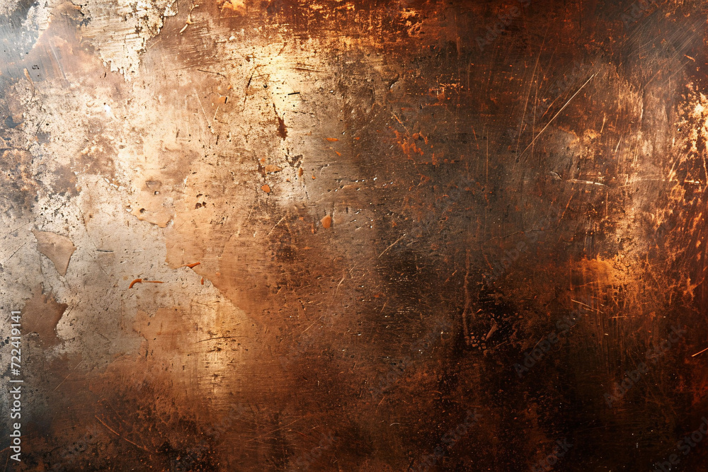 Obraz premium Polished copper metal texture background