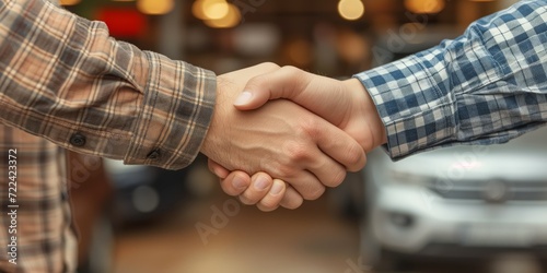 Close Up of Two People Shaking Hands in Business Meeting © Mustafa