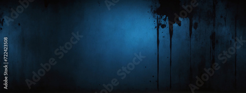 Black dark azure cobalt sapphire blue aqua teal abstract background. Color gradient. Geometric shape. Wave, wavy curved line. Rough grunge grain noise. Light neon metallic shine shimmer bright.