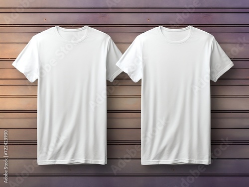 Blank t-shirt mockup with back view and the front view