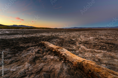 Dried Up Lake Bottom at Mojave Desert - Eerie 4K Ultra HD Image of Arid Landscape