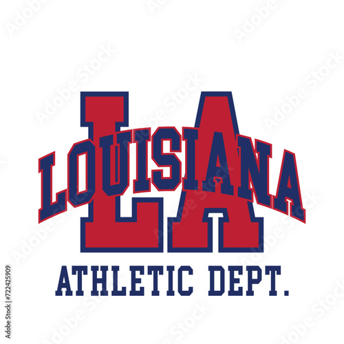 Vintage typography college varsity Louisiana state slogan print for graphic tee t shirt or sweatshirt - Vector photo