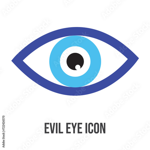 Evil eyes and Fatima icons or symbols, cartoon vector illustration isolated on white background. Protection charms or amulets collection in eps 10.