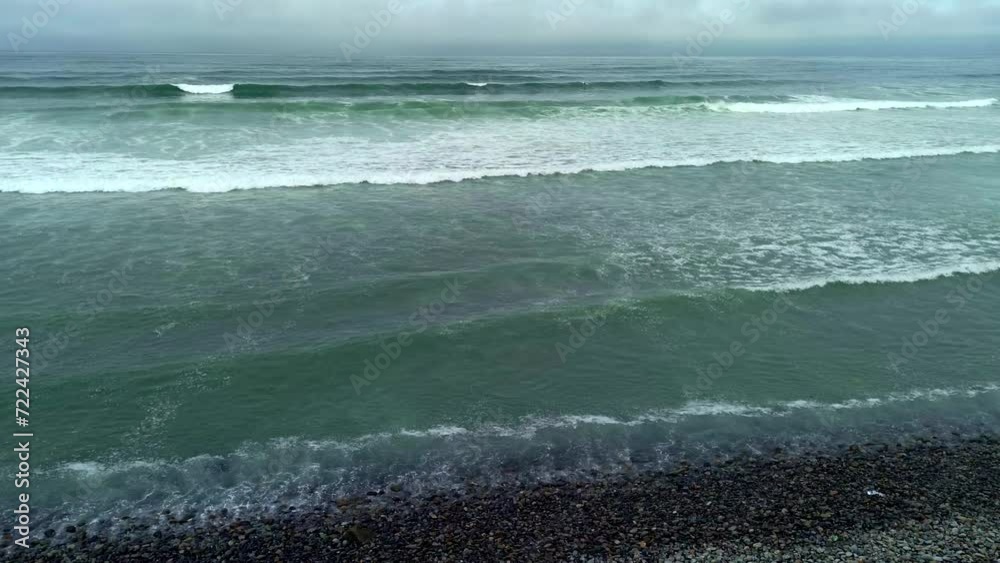 The Pacific Ocean taken in cloudy weather in Lima seaside, Peru The Pacific Ocean taken in cloudy weather in Lima seaside, Peru