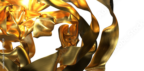 Golden Weave: Abstract 3D G...