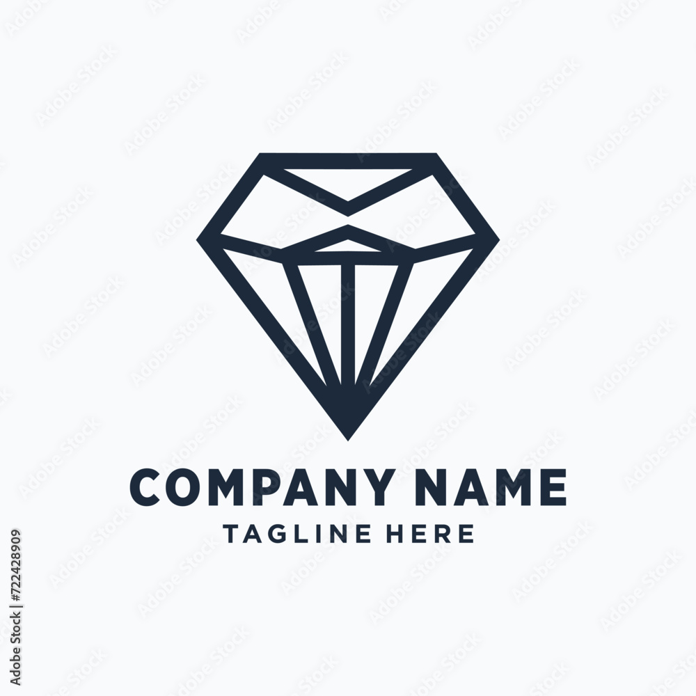 Vector diamond vector logo icon design template Vector diamond vector logo icon design template