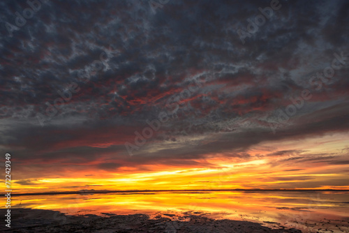Beautiful Dawn at Salt Flats - 4K Ultra HD Image of Tranquil Desert Landscape © Only 4K Ultra HD