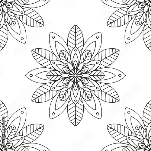 Mandala. Coloring book for adults and children.