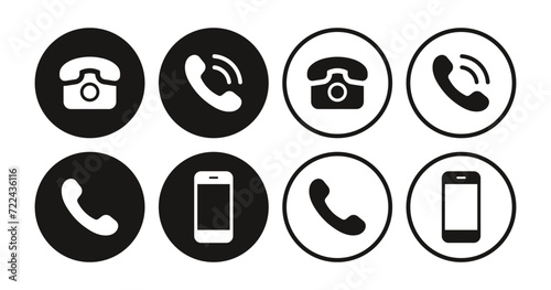 Contact us icon set. Web icon button , mobile, phone, call, telephone, ringing, smartphone, website, icon, sign - communication contact icons