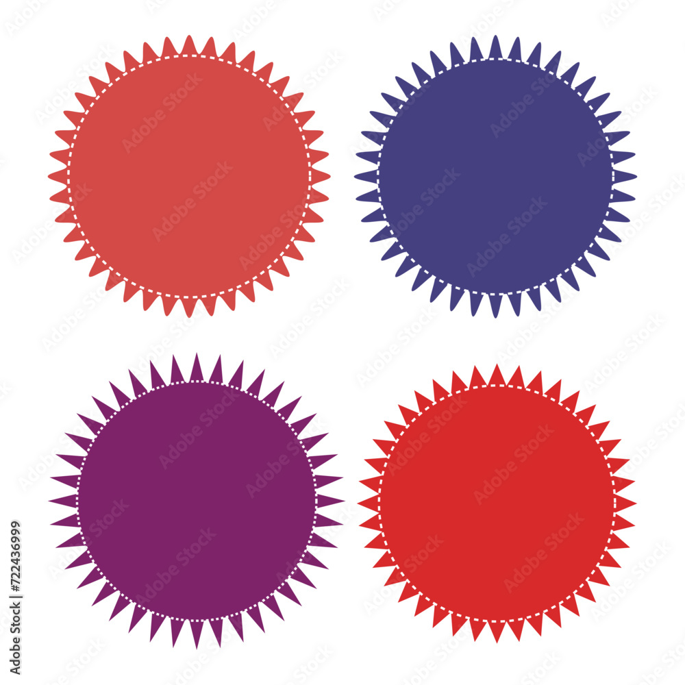 Fototapeta premium Starburst, sunburst price tag, label with empty, blank space. Price flash button, pin shape. Vector illustrator. EPS file 141.