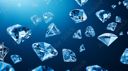 Blue diamonds on a light blue background