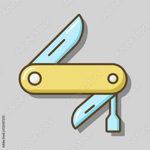 Jackknife vector isolated icon. Camping sign